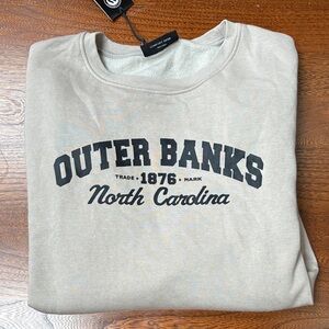 Outer Banks North Carolina Men's Beige Crewneck Sweatshirt XXL